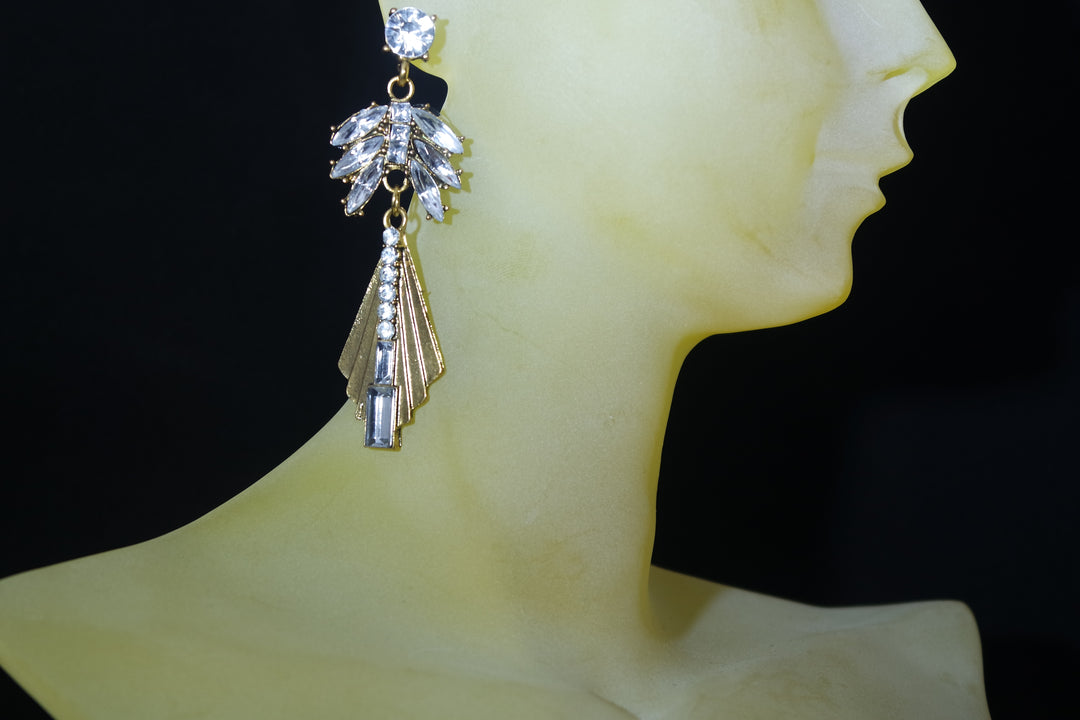 Vintage Rhinestone Dangle Style Earrings